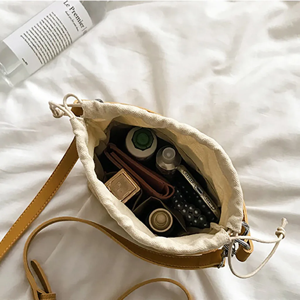 Модная тканая Повседневная пляжная сумка через плечо в стиле ретро на шнурке