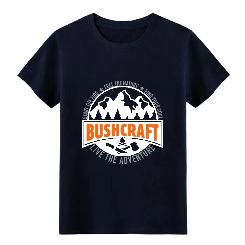 Мужская футболка Bushcraft & Survival с принтом 100% хлопок S 3xl буквы подарок базовая летняя