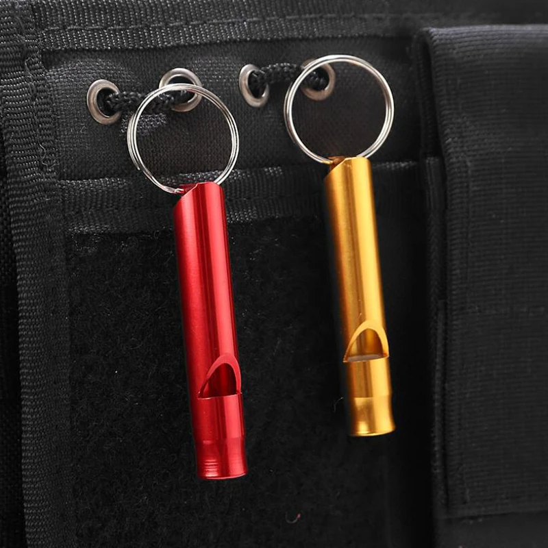 2 шт. многофункциональный алюминиевый аварийный свисток для выживания брелок