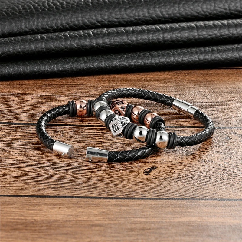 2018 европейский модный кожаный браслет мужской повседневный Панк женский ручной
