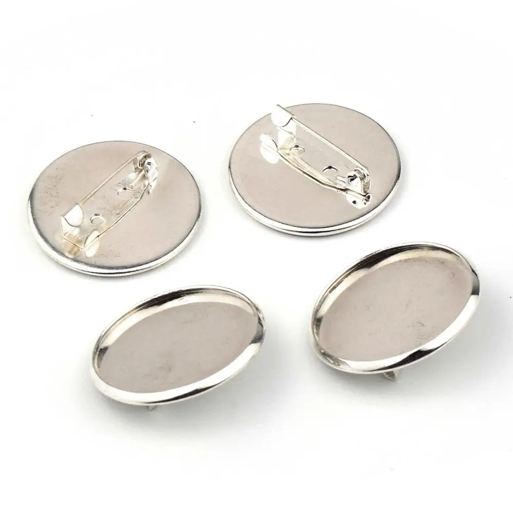 Круглая брошь 5 шт./лот 25 мм ювелирные изделия с кабошоном базовые аксессуары