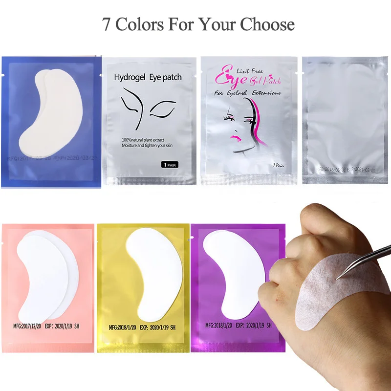 Накладки Brainbow под глаза 10 пар бумажные патчи для ресниц наклейки инструменты