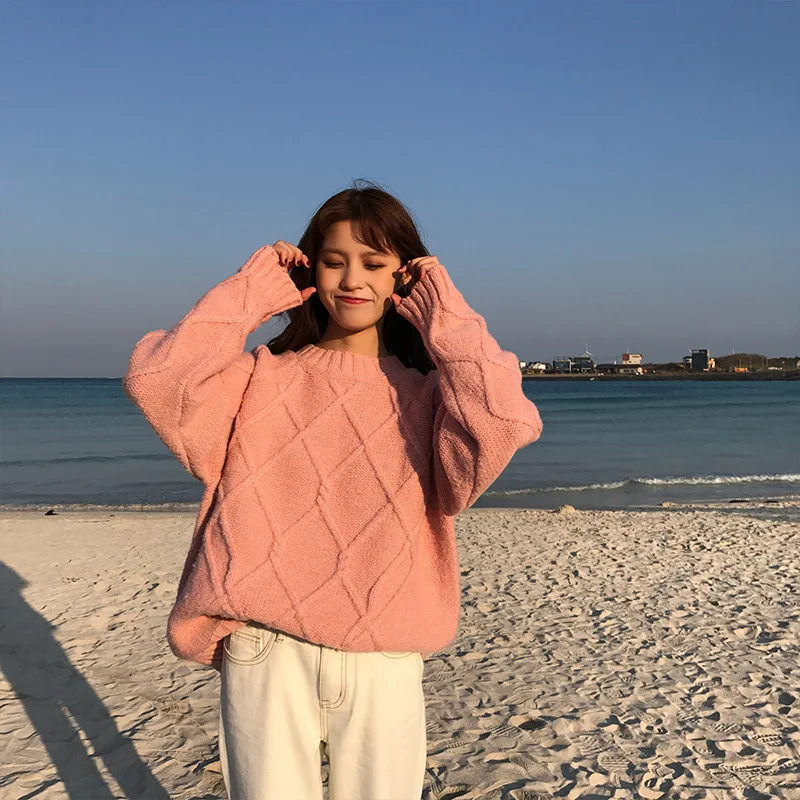 Новый стиль свитера Мода 2018 Женский вязаный женский пуловер Винтаж Argyle Зимние