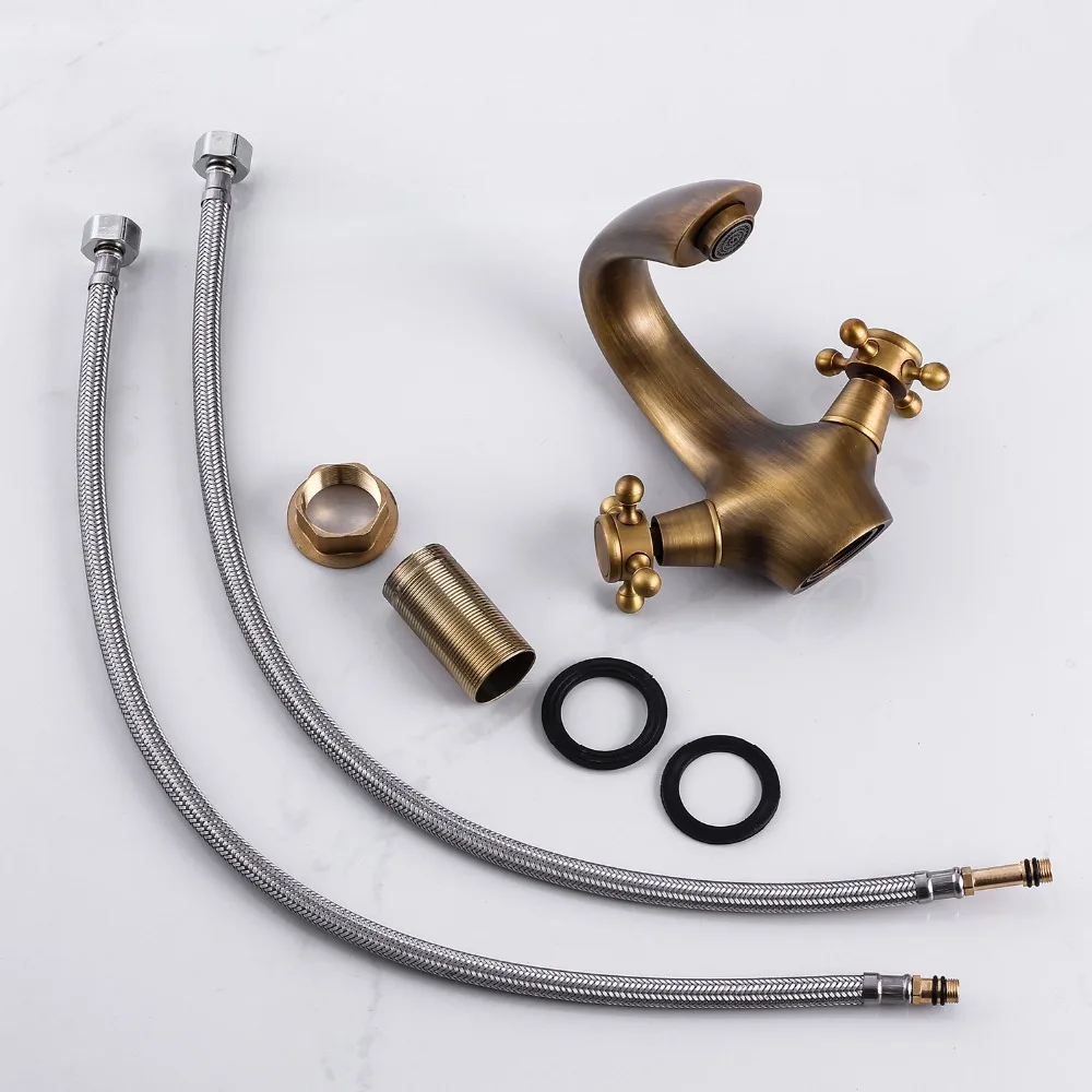 FYB кран для ванной комнаты античная латунь керамический раковины умывальника