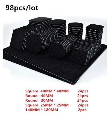 72pcs-122pcs Self Adhesive furniture leg pad Table Chair leg protector Feet Floor Anti Slip mat Bumper DIY Furniture Accessories - Цвет: F