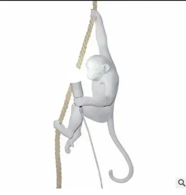 Постмодернизированная люстра из пеньковой веревки индивидуальные лампы смолы