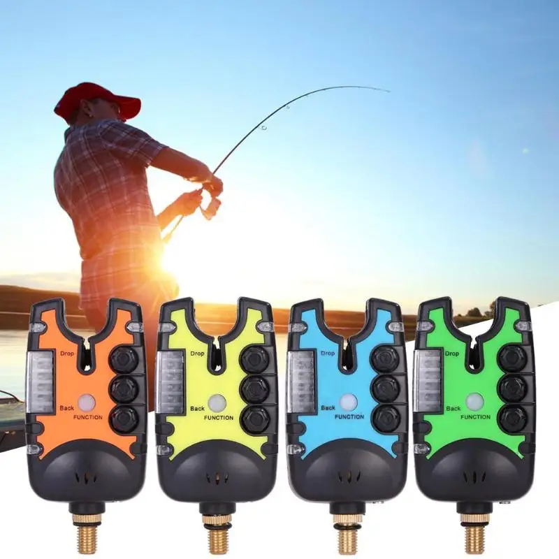 6 светодиодный сигнализатор укуса для рыбалки Водонепроницаемый Регулируемый громкость чувствительность звуковая сигнализация укуса рыбы для ловли карпа рыболовные снасти для улицы слишком