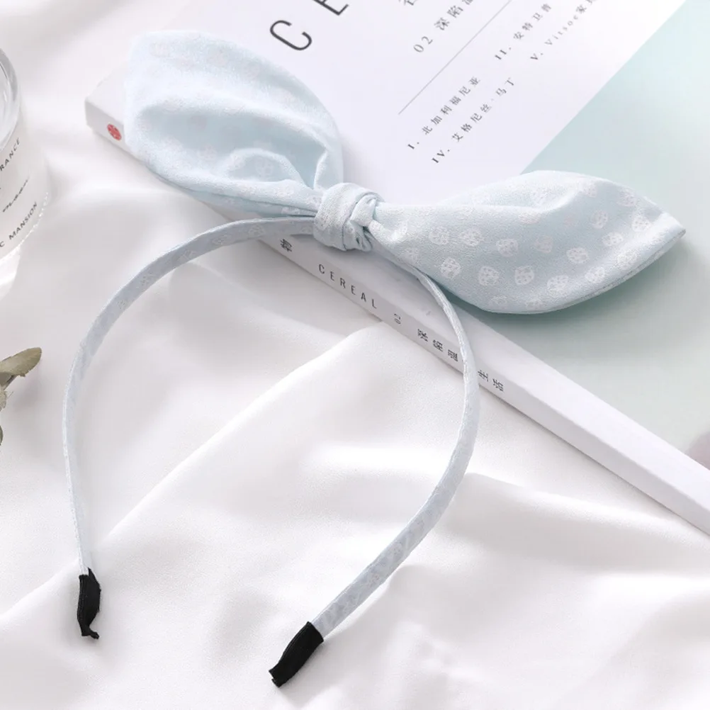 Милый ободки с кроличьими ушками в горошек 1 шт. головной убор ободок бантиком для