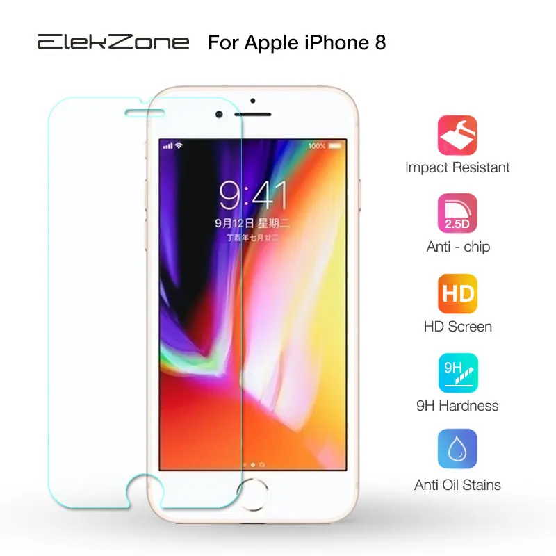For iPhone 8 Закаленное стекло для iPhone X XS MAX XR Защитная пленка для экрана для iPhone 11 pro max Защитное стекло для iPhone XS max 6 6s 7 8 X - Цвет: For iPhone 8