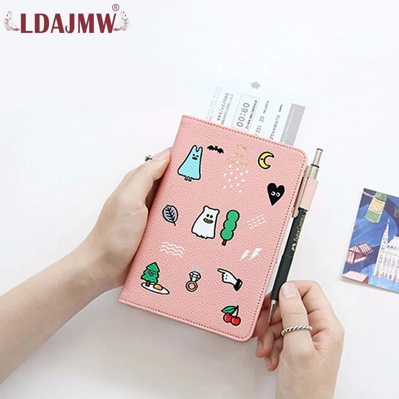 LDAJMW женский чехол из искусственной кожи с рисунком для паспорта и путешествий