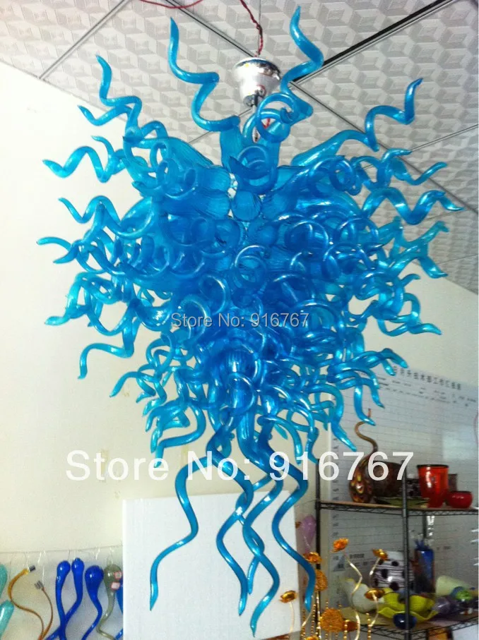 

C89-Free Shipping Blue Chandelier Glass Lamp Pendant