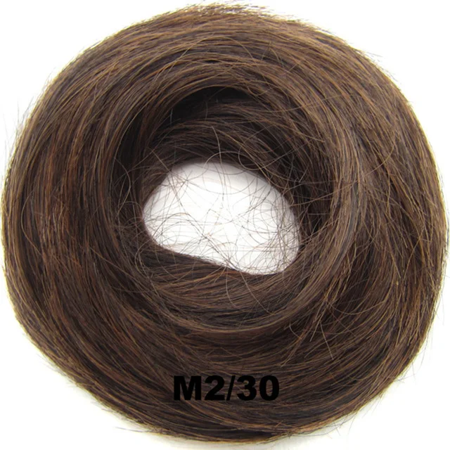 Q7 Color M2-30 Женские Эластичные прямые синтетические шиньоны резинка для волос обертка для волос пучок шиньон аксессуары Q7, 30 г 24 цвета avialble 1 шт - Цвет: Q7 Color M2-30