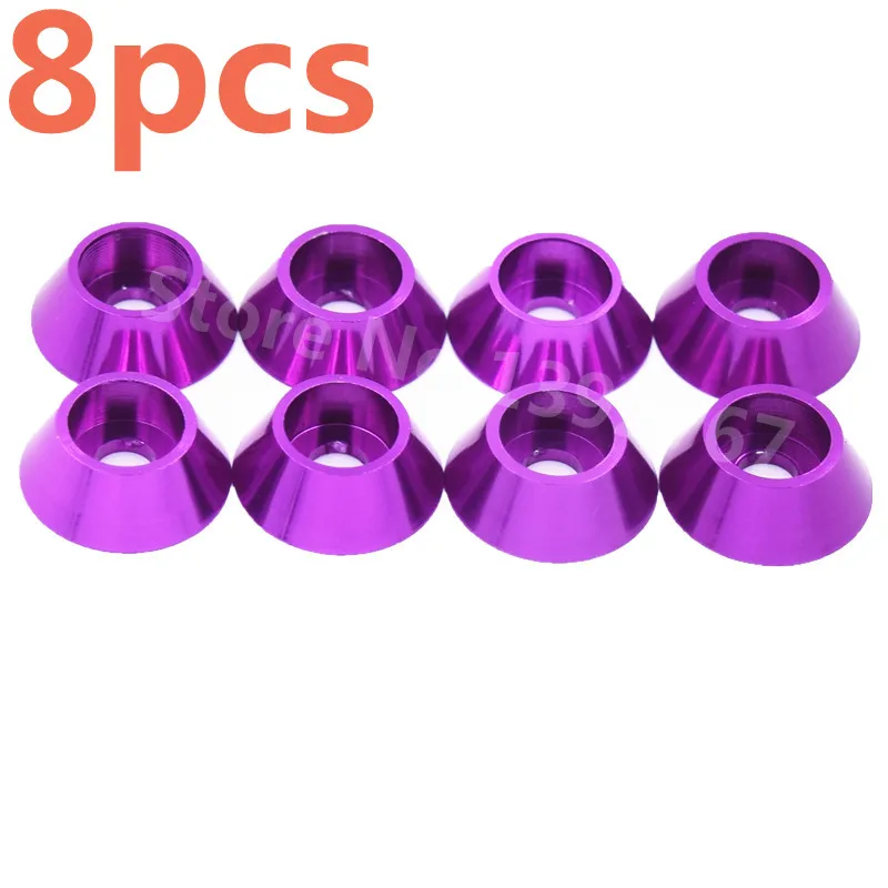 8Pcs Aluminum Alloy M3 Cup Head Screw Washer Upgrade Parts 12MM*8MM*3MM*high 4MM For RC Car Remote Control Cars | Игрушки и хобби