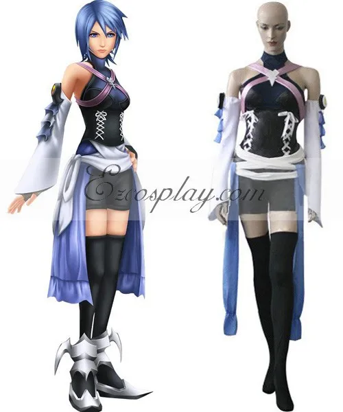 Женский костюм для косплея Kingdom Hearts E001|kingdom hearts aqua cosplay|kingdom cosplayaqua cosplay costume |