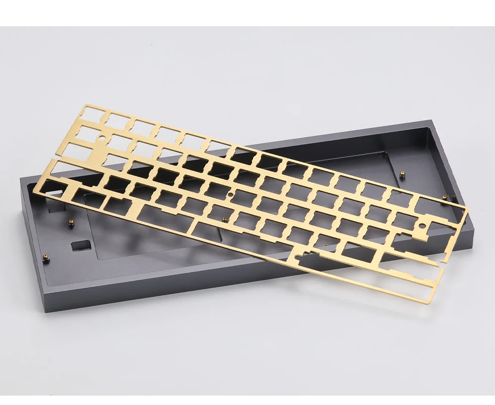 KBDfans Новое поступление hairline отделка латунь 60 пластины diy механическая клавиатура