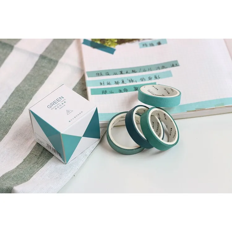 Basic Masking Tape Set Pure Washi Tape Bullet Journal Scrapbook Decoration Solid Color Diary Planner Teacher School Stickers