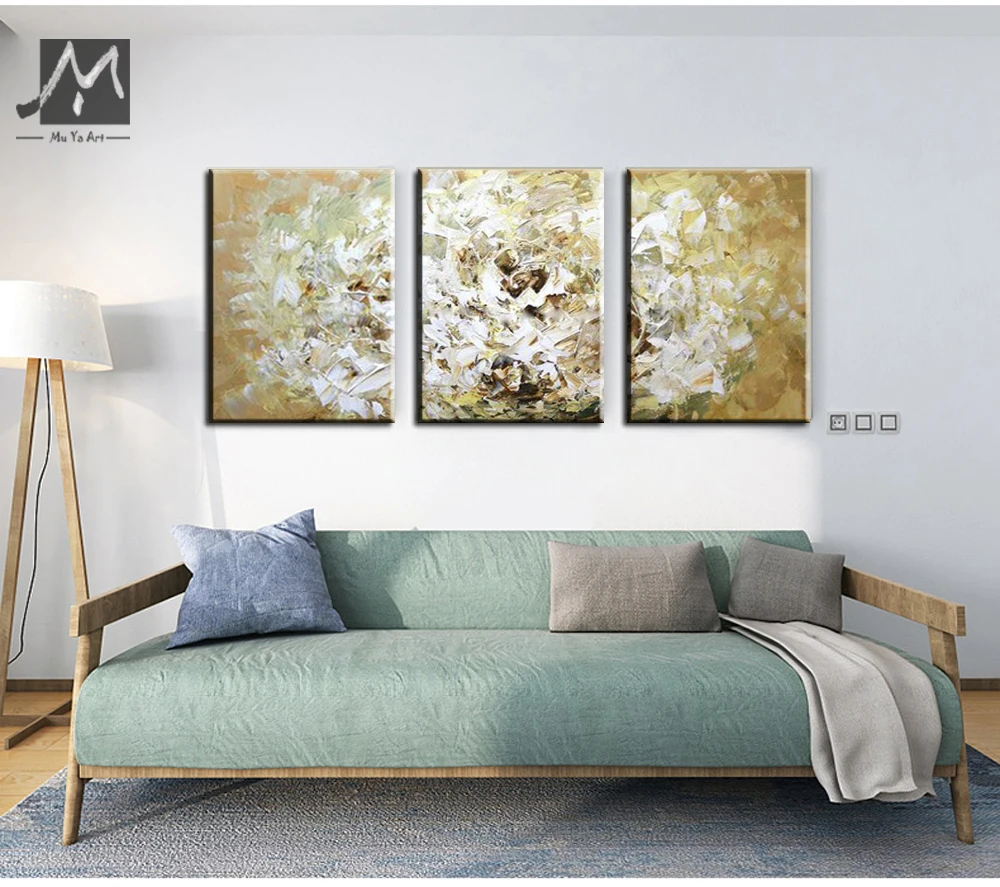 Декор для стен декоративная картина на холсте маслом золотой цветок современная