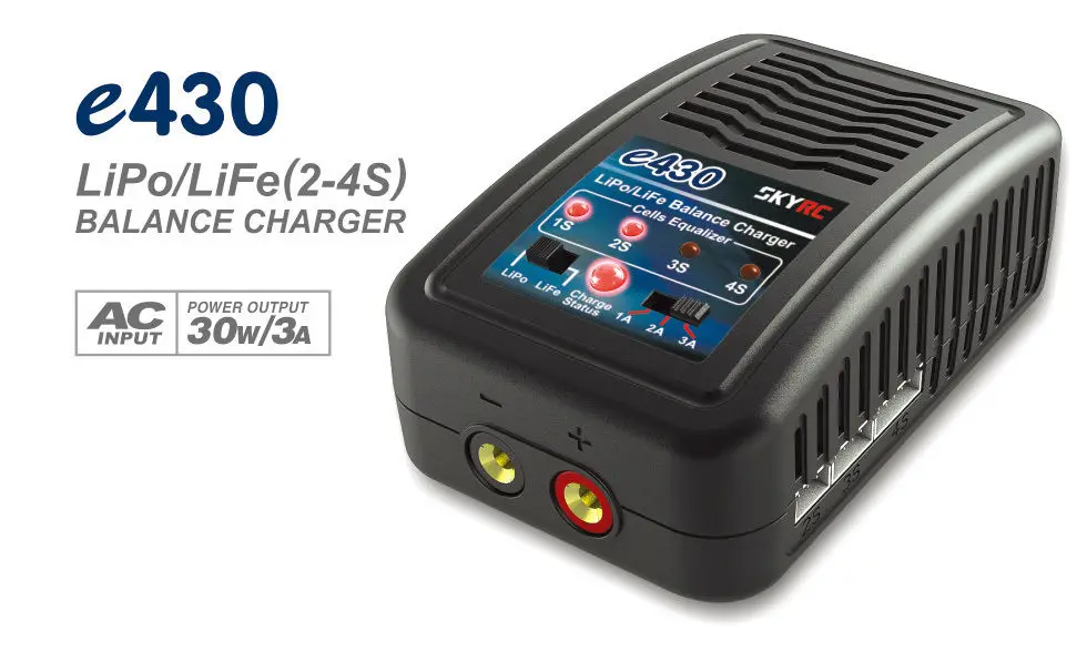 

E430 Charger 2-4 cells 1A/ 2A/ 3A 200mA Lipo Charger 100-240v AC Balance charger F22172