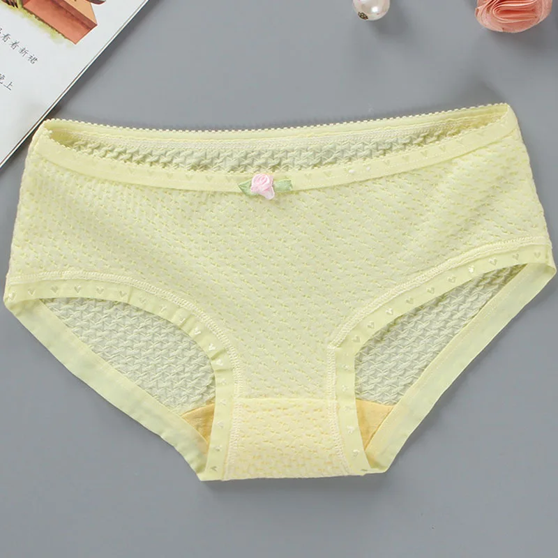 Хлопковые дышащие трусики с низкой талией для девочек подростков|Женские