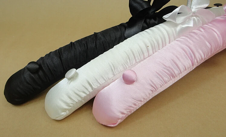 Атласная вешалка для платья/мягкие вешалки с кнопками четыре цвета! (20 шт./лот)|hanger