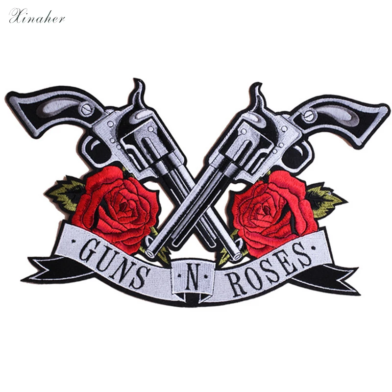 XINAHER Новое поступление пистолеты N Roses большие нашивки с утюгом на нашивке/вышитая