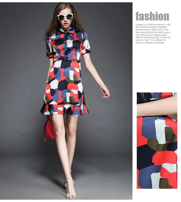 2016 Новая Мода Лето Высокое Качество тонкий Вскользь Женщины Платья Винтаж