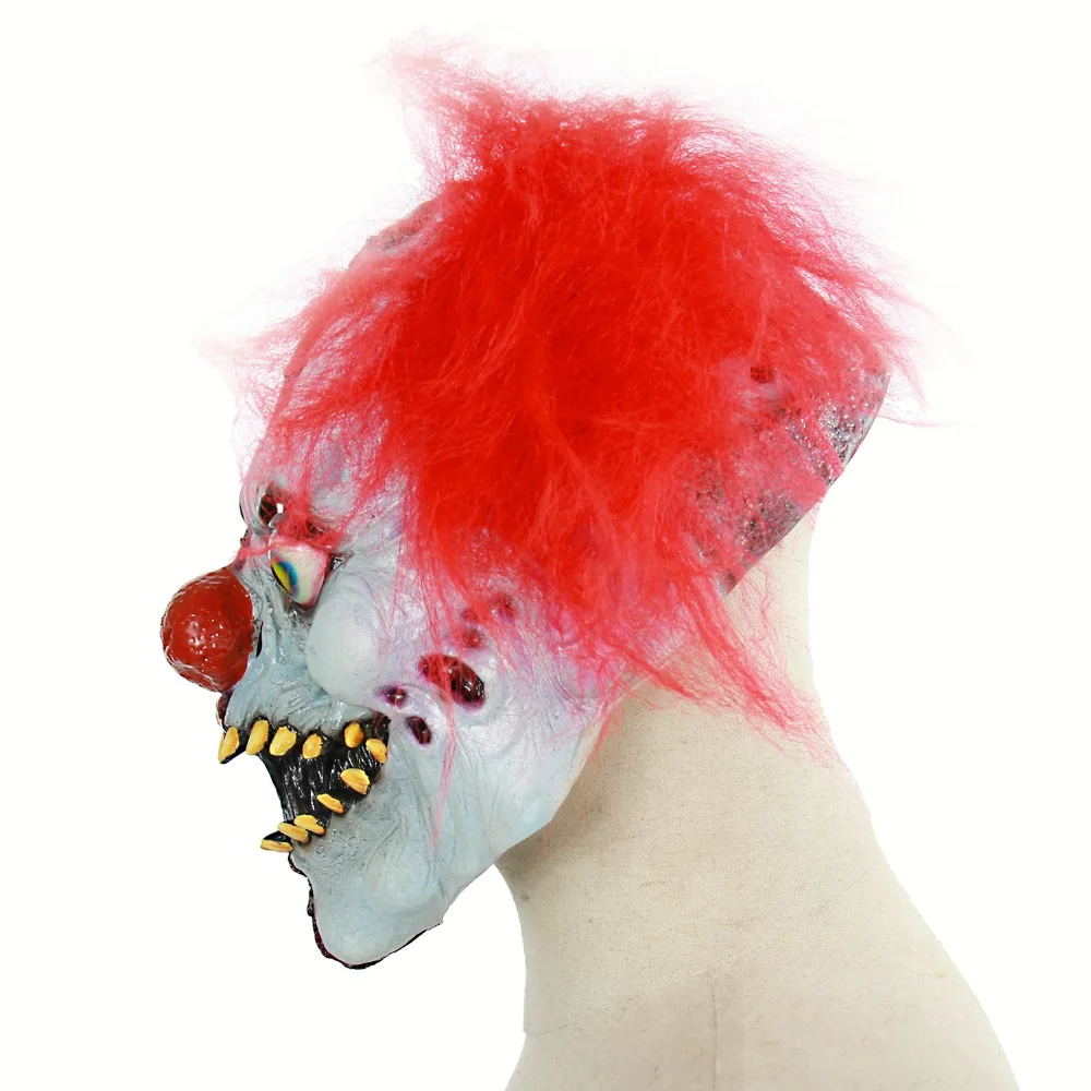 Маска клоуна страшная на Хэллоуин реквизит вечерние латексная маска дьявола
