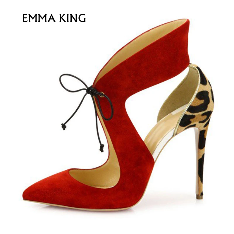 Новинка Роскошные Очаровательные замшевые туфли лодочки с леопардовым принтом