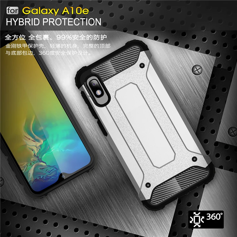 Чехол для Samsung Galaxy A10e TPU + PC ударопрочный гибридный защитный чехол телефона