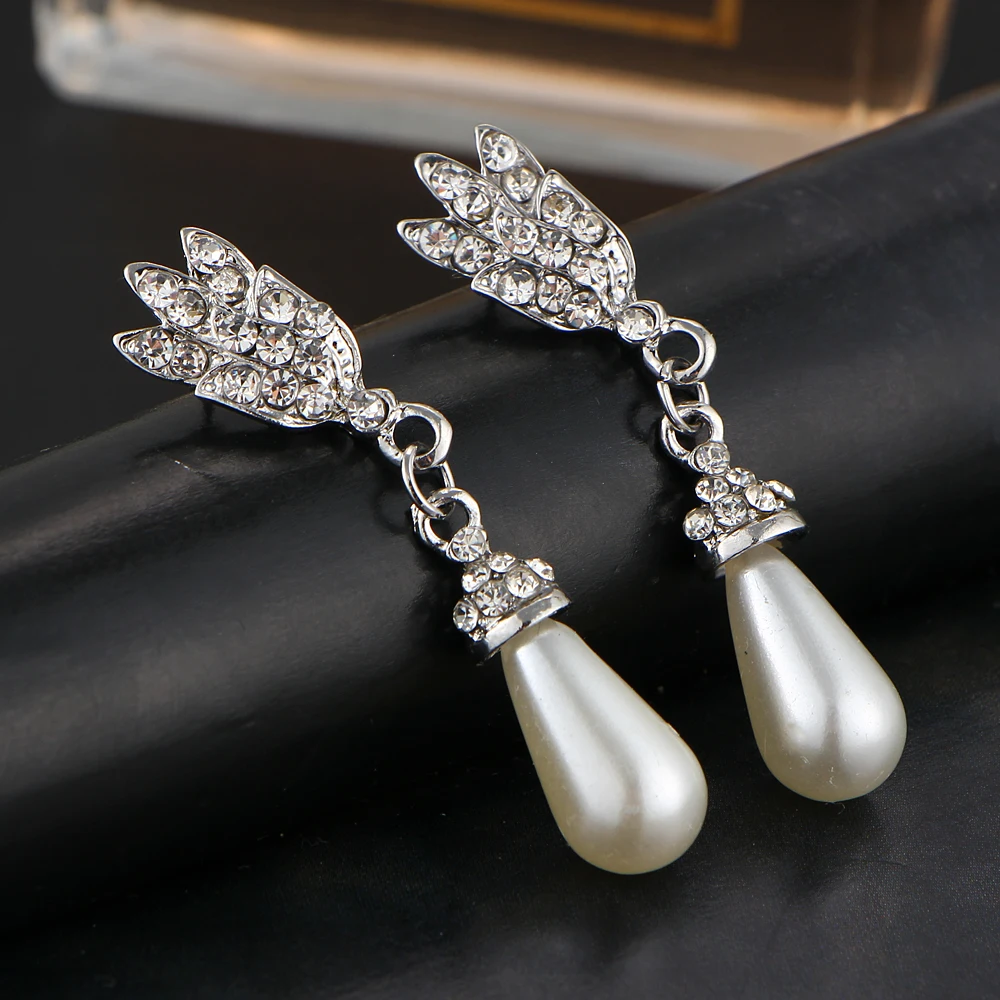 17KM Очаровательный Комплект украшений из искусственного жемчуга для невесты