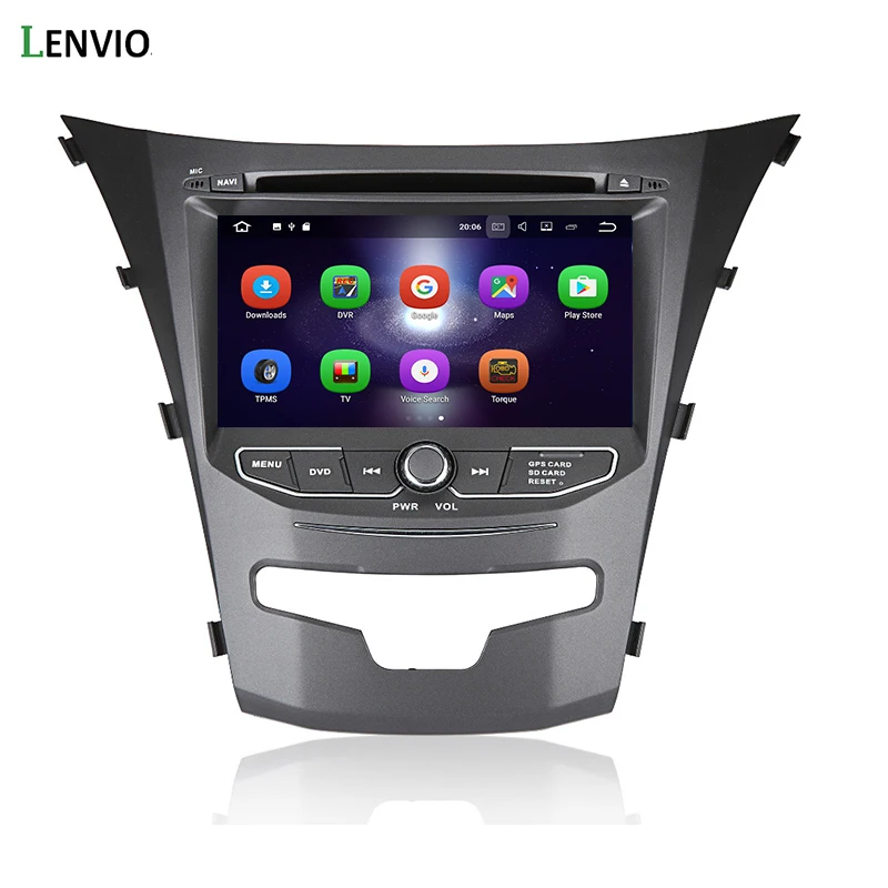 Автомобильный DVD плеер Lenvio 2 Гб ОЗУ Din Android 7 1 GPS навигация для Ssangyong Actyon Korando 2014 2015