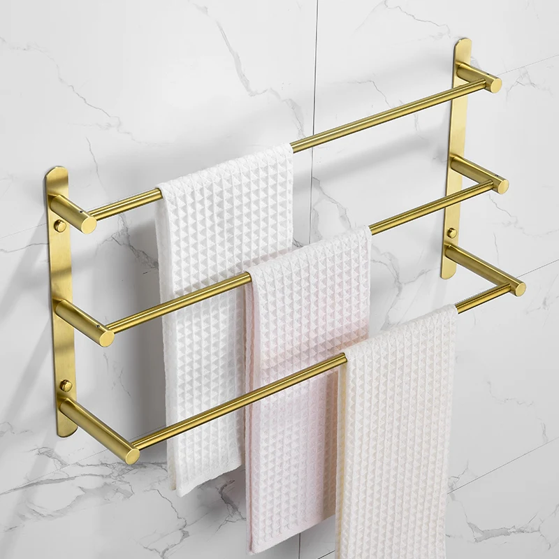 3 слойная полка для ванной комнаты из нержавеющей стали аксессуары полотенце бар