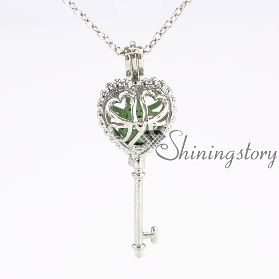 Ключ Сердце Металлический вулканический камень гравировка медальон эфирное