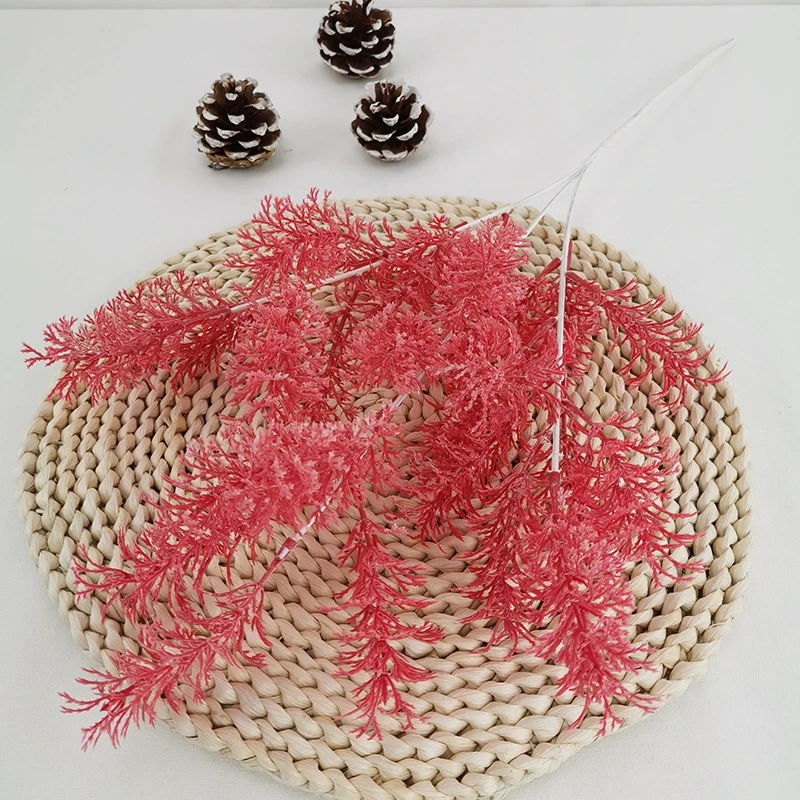 Красный 60cm Artificial Flower Simulation Small Foggy Plants Artificial Flowers Wedding Home Decoration Fake Flower Party Baby Shower - Цвет: Красный