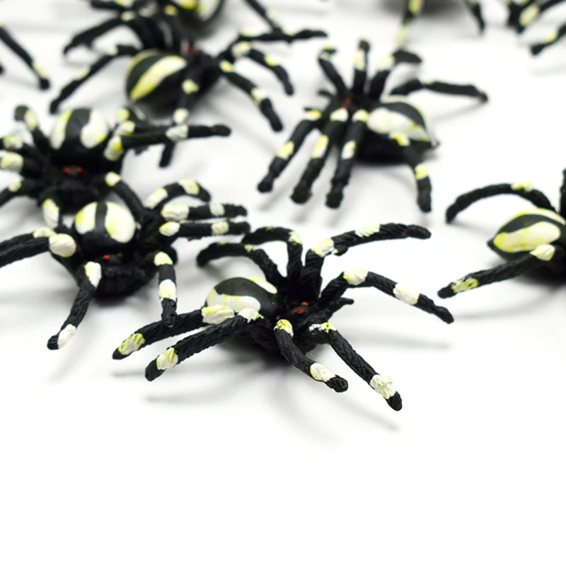 

5PCS Small Scary Spiders Halloween Party Props Decoration Horror Joke Toy