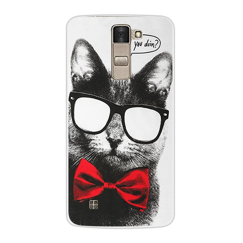 Роскошный мягкий ТПУ чехол для LG K8 Lte K350 K350E K350N Dif Cat Дизайн 5," прозрачный корпус для K 8 телефон силиконовый чехол на заднюю панель Coque - Цвет: 08