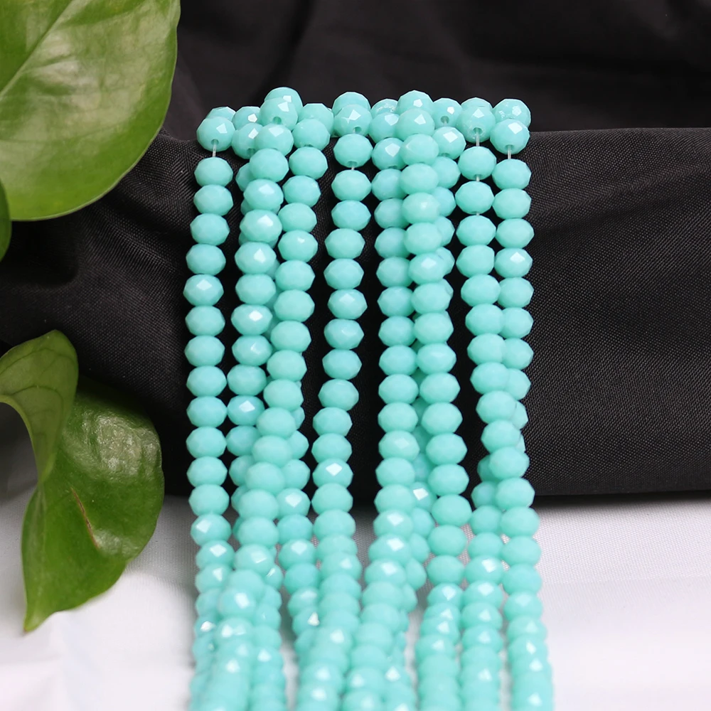 1000Pcs/Lot Wholesale Czech Rondelle Glass Faceted Beads 6mm Crystal Round Loose Spacer Chinese Beading Crafts Jewelry | Украшения и