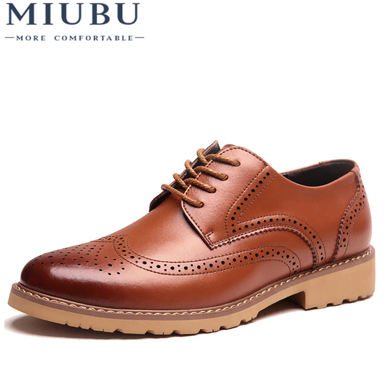 MIUBU/модные брендовые мужские туфли-броги в деловом стиле для свадебной вечеринки