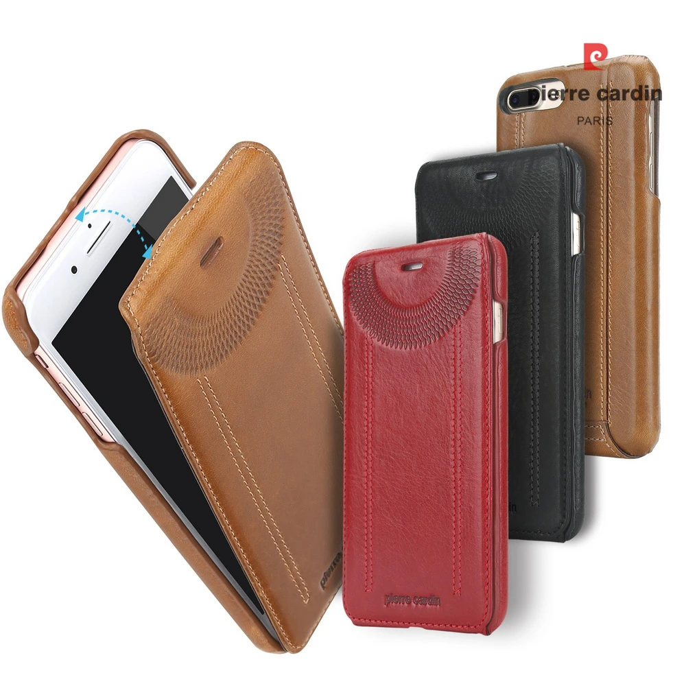 Чехол для телефона Pierre Cardin s, сумки для iPhone 6, 6 s, 7, 8, 8 Plus, чехол из натуральной кожи, Вертикальный флип-чехол для iPhone 8, 7, чехол