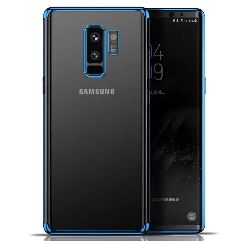For Samsung S8 Case S10 S9 S10e Plus Note 8 Phone Luxury Brand TPU Transparent Galaxy Cover | Мобильные телефоны и