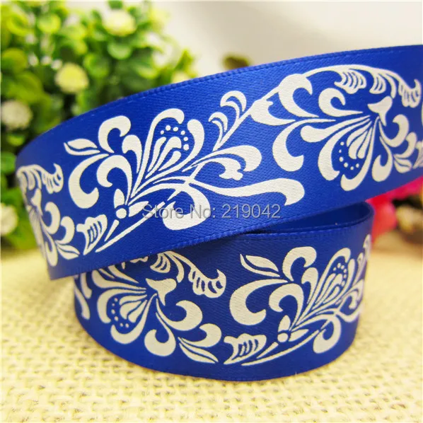 Бесплатная доставка 10 ярдов 25 мм полиэфирная лента с цветочным принтом