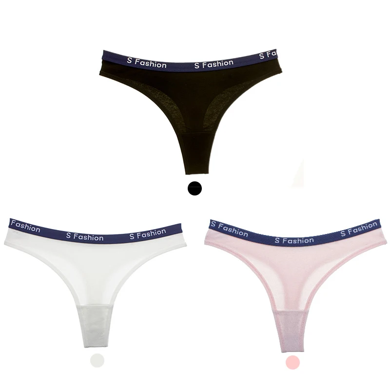 3pcs-C01 JERRINUT, 3 шт., нижнее белье, женские стринги, женские трусики, сексуальные стринги, женские хлопковые трусы, бесшовное женское нижнее белье, стринги - Цвет: 3pcs-C01
