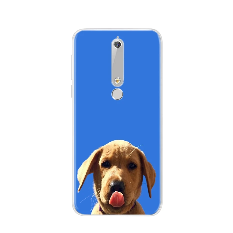 3D Мягкий силиконовый чехол для Nokia 6 1 Чехлы милый с рисунком животных 2018 защитная