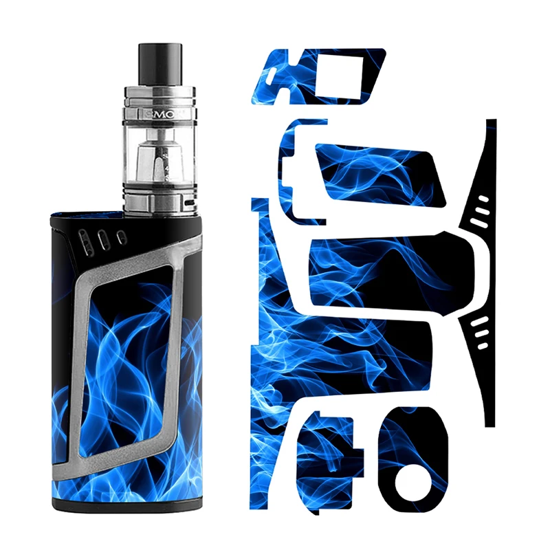 Синий дизайн пламени для Smok Alien 220 виниловый чехол 220W комплект наклеек