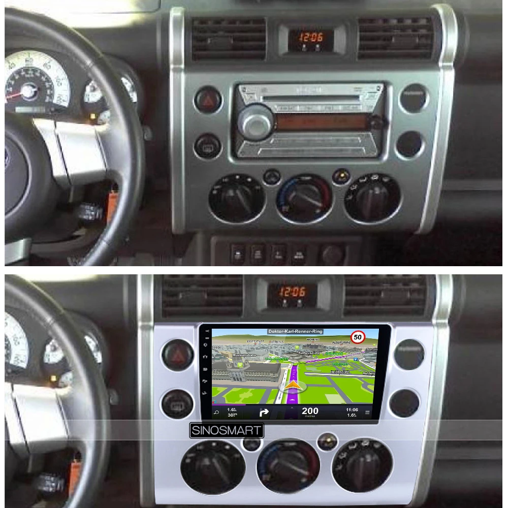 Sinosmart автомобильный радиоприемник с навигацией GPS для Toyota FJ Cruiser Avalon 2013 20152din 2.5D