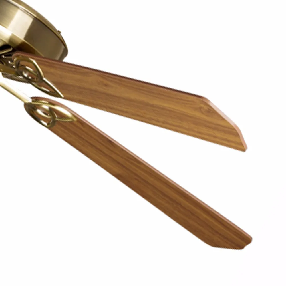 Деревянный потолочный вентилятор 52 дюйма 5 листьев без света и 2 размера штанги