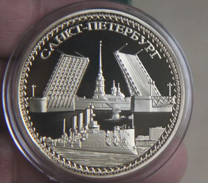 Российская монетная медаль Город русский русский|st petersburg|st medal |
