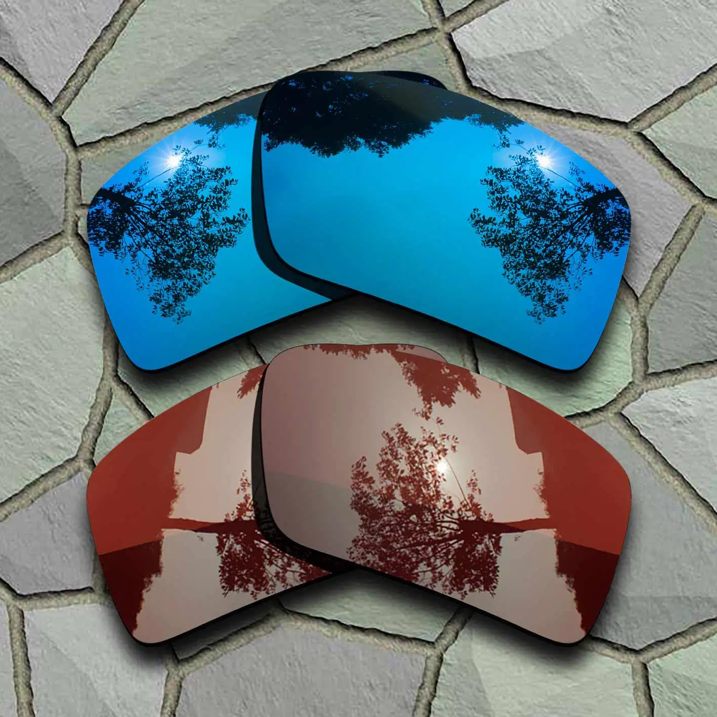 Blue-Bronze Brown Солнцезащитные очки поляризованные Сменные линзы для Oakley повязка 2-сорта - Цвет линз: Blue-Bronze Brown