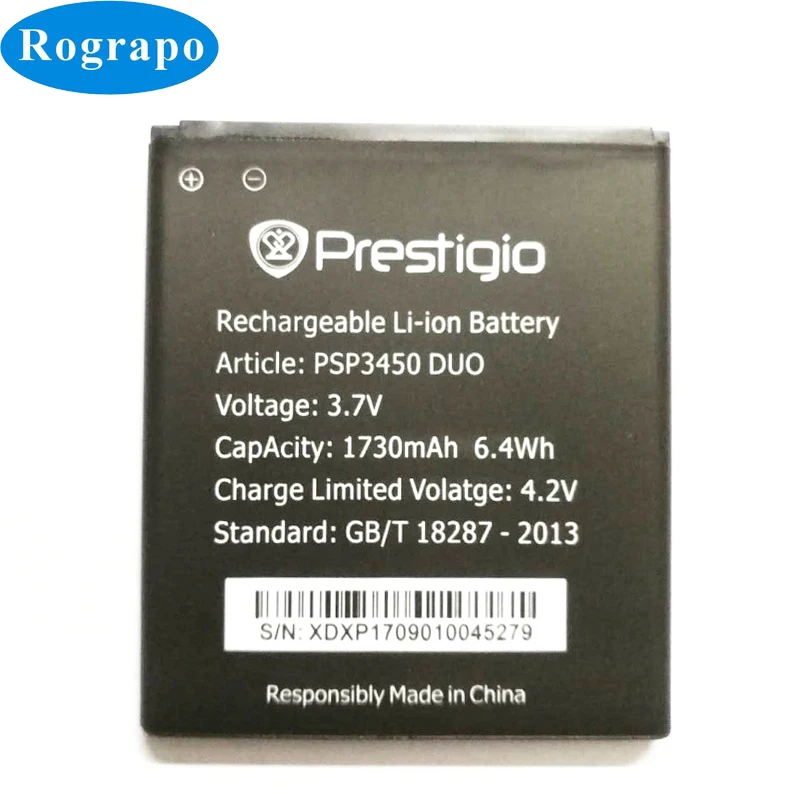 Сменный аккумулятор для Prestigio MultiPhone 1730 мАч PSP 3450 DUO мобильный телефон|duo battery|mobile phone