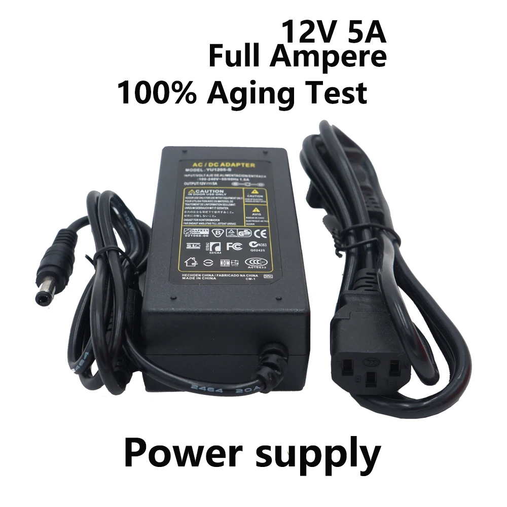 Импульсный источник питания для светодиодной ленты 12 В 5 А 000 мА 110-240 трансфомер с